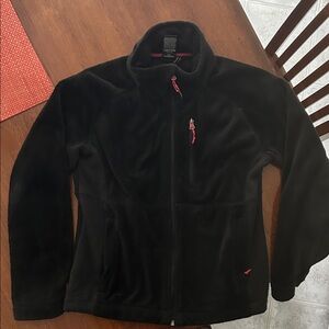 Avalanche Thermal Black Jacket with pinkish trim.
